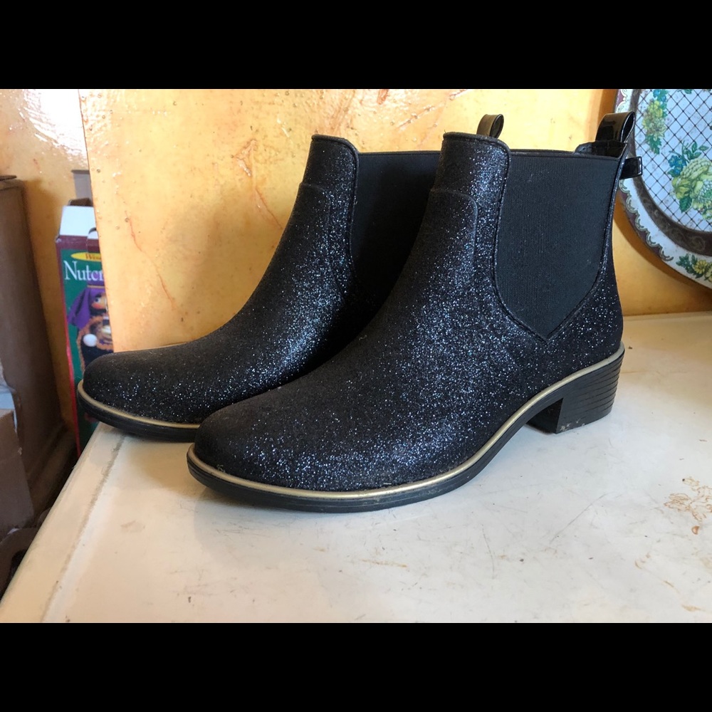 Kate Spade ♠️ glitter rain boots